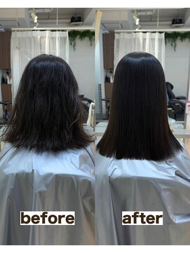 シゲ 自由が丘店(SHIGE) 乾かすだけでまとまる地毛風髪質改善ストレート40代50代縮毛矯正