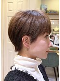 大人ガーリー/レイヤーショート/前髪白髪/20代30代40代50代/大宮