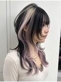 着物ヘア/大人ガーリー/ダークアッシュ/似合わせカット/渋谷