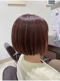 short bob×pink brown