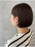 ミニボブ×ブラウンカラー
