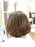 [AnchorShoichi]大人女子カフェオレブラウンラウンドボブ