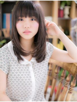 カバーヘア ブリス 上尾西口店(COVER HAIR bliss) *bliss上尾*黒髪ダブルバングの☆清純派小顔ストレートc3!