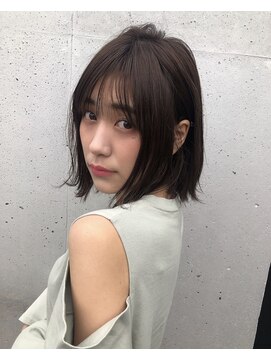 ユアーズ ヘアー 新宿EAST(youres hair) グランジュ前下がりボブ　ワンレン　切りっぱなしボブ