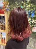 やわらかセミロング×グラデーション