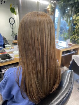 シェル 吉祥寺(shell) 黒染め履歴からやわらかいベージュカラーに♪