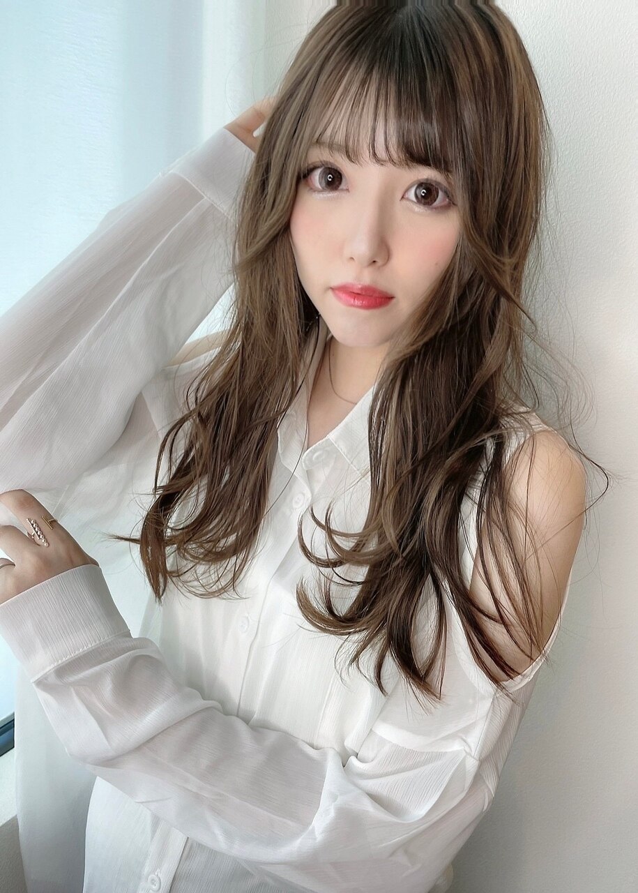 Saphir☆大人かわいいウェーブヘアグレージュ「似合わせカット