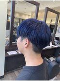 色落ちがシルバー系のブルー
