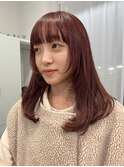 ブリーチなしカラー 顔まわりレイヤー