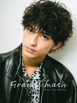 オーシャントーキョーオーバー 渋谷(OCEAN TOKYO OVER) 波巻きスパイラルパーママッシュ黒髪アッシュブラック