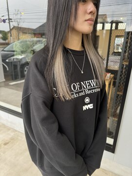 ナンバー 竪町(number+) 20代30代40代ストレートイヤリングカラーホワイト