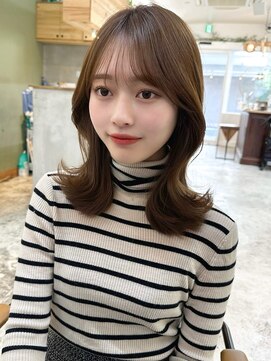 ミラリー トウキョウ(Mirareee Tokyo) 20代30代40代◎前髪パーマグレーベージュレイヤーロング黒髪