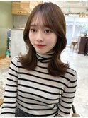 20代30代40代◎前髪パーマグレーベージュレイヤーロング黒髪