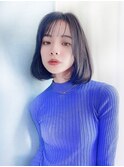 茨木/20代30代40代/色気ぱつっとボブに抜け感バング