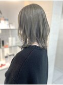 ブリーチなしダブルカラーでオリーブベージュ♪