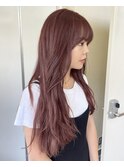 【小川】ピンクラベンダー/ワインレッド/ブリーチなしダブルカラ