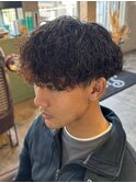 鹿児島メンズショート波巻きパーマツイスパメンズパーマ刈り上げ