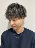 波巻きパーマ×ハイライト