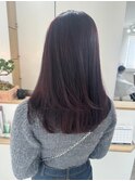 グレージュブルージュベージュカラー顔周りレイヤーカット韓国