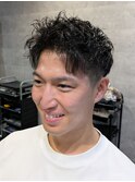 ツーブロスパイキー×ツイストパーマ メンズカット/メンズ