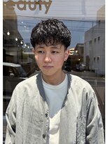 メンズギフト(men's GIFT)&nbsp;シャドウパーマツイストスパイラルマッシュツーブロック刈り上げ