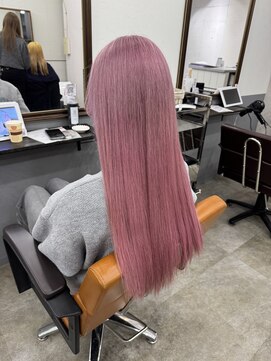 アジールヘア 北千住駅西口店(agir hair) ピンクカラー ピンクベージュ 北千住