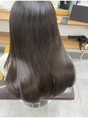 くびレイヤーグレーベージュニュアンスカラー白髪染め白髪ぼかし