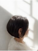 40代50代ひし形ショートボブ　前髪無し2512