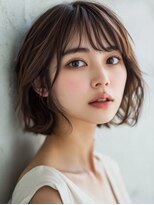レリーノーブル 西宮北口(RelyNoble)&nbsp;くせ毛活かしショートボブ×ナチュラルボリューム[西宮北口]