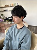 メンズショートマッシュニュアンスパーマ