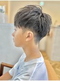 ツーブロック刈り上げ短髪マッシュショート束感メンズヘア本厚木
