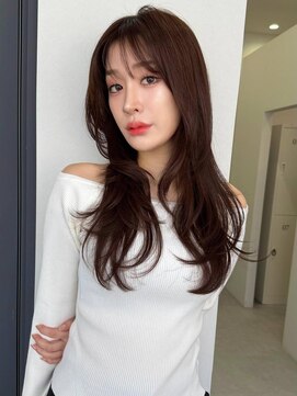 ソヨン 岡山店(SOYON) 《SOYON》韓国ヘア レイヤーカット ダークラベンダーグレージュ