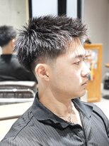 メッツ 原宿(METS) MEN'S/アップバングショート×フェード/黒髪/短髪