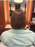 大人可愛い＊春カラーのボブスタイル