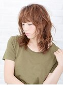 無造作感をプラスしたシフォンカールスタイル