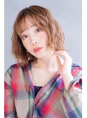 Aimee 町田 ニュアンスウェーブ×オレンジベージュ