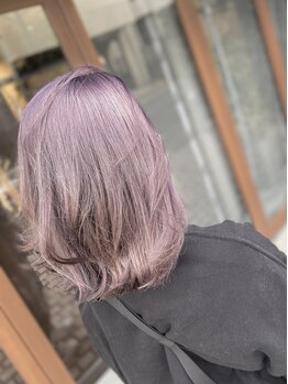 リックヘアー(Ric Hair)の写真/【Color人気No.1】ハイブリーチ+アディクシーオンカラー+カット¥10900☆潤いのある艶カラーが叶う♪