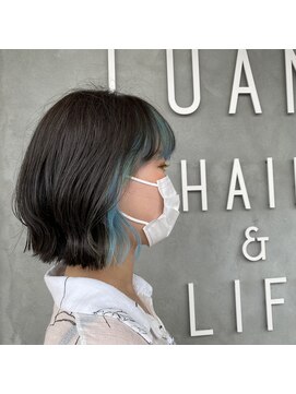 ルアナ バイ ザシーヘアーアンドライフ(LUANA by the SEA hair&life) 水色インナー