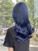 インク サカエ(inq sakae)&nbsp;韓国styleも◎ダークブルー×ロング