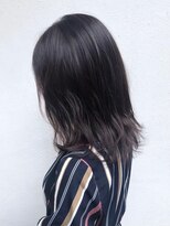 モルニ(MORNI)&nbsp;アッシュグレー_マロンベージュ Aラインボブ かきあげ