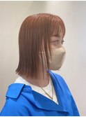 切りっぱなし×オレンジブラウン