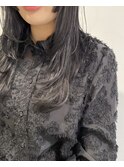 ロングレイヤー/レイヤー/顔まわりレイヤー/グレージュ