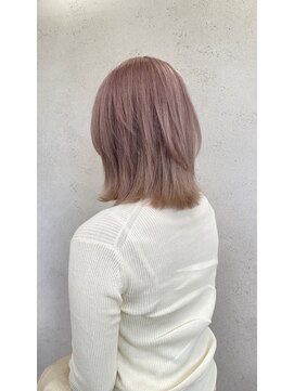 アジールヘア 東上野店(agir hair) ピンクミルクティーダブルカラーブリーチ【上野】