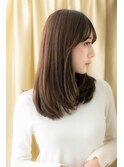 ■マロンベージュ小顔ワンカールレイヤーロング37★戸頭30代40代