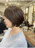 白髪ぼかし/イメチェンヘアスタイル/前髪カタログ/ショートボブ