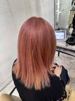 アジールヘア 所沢プロペ通り店(agir hair)&nbsp;コーラルピンク夏くびれヘアケアブリーチ所沢韓国