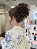 浴衣ヘアお団子ヘア