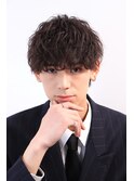 スーツにも合う波巻きパーマ