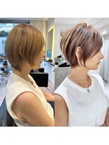 バンプ ギンザ(BUMP GINZA) 30代40代50代ショート白髪ぼかし髪型面長扱いやすい髪型 松