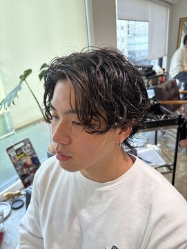 メンズミディアムパーマ